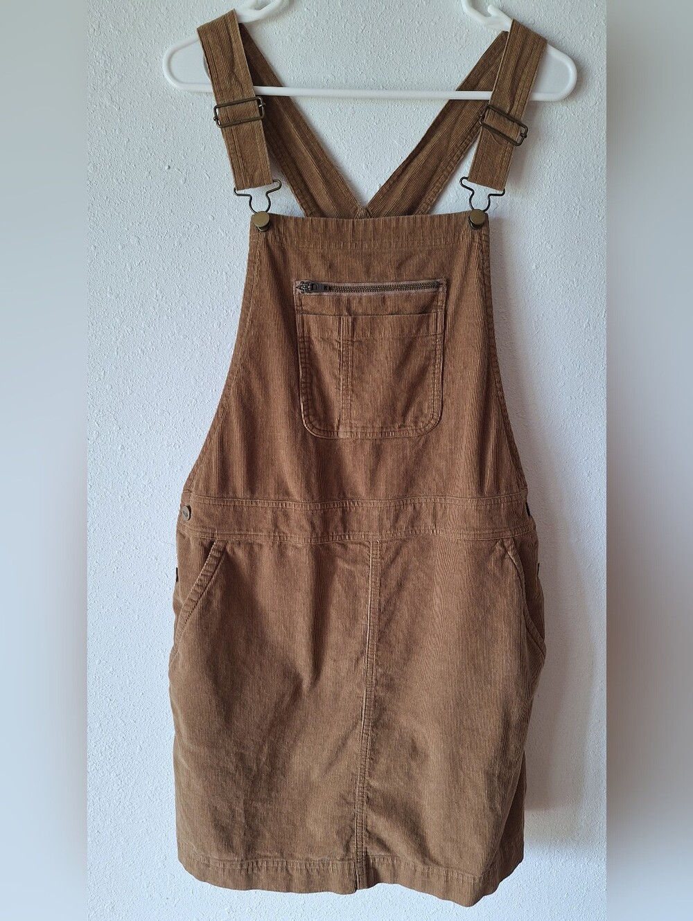 Comfy Brown Corduroy Overall Dress